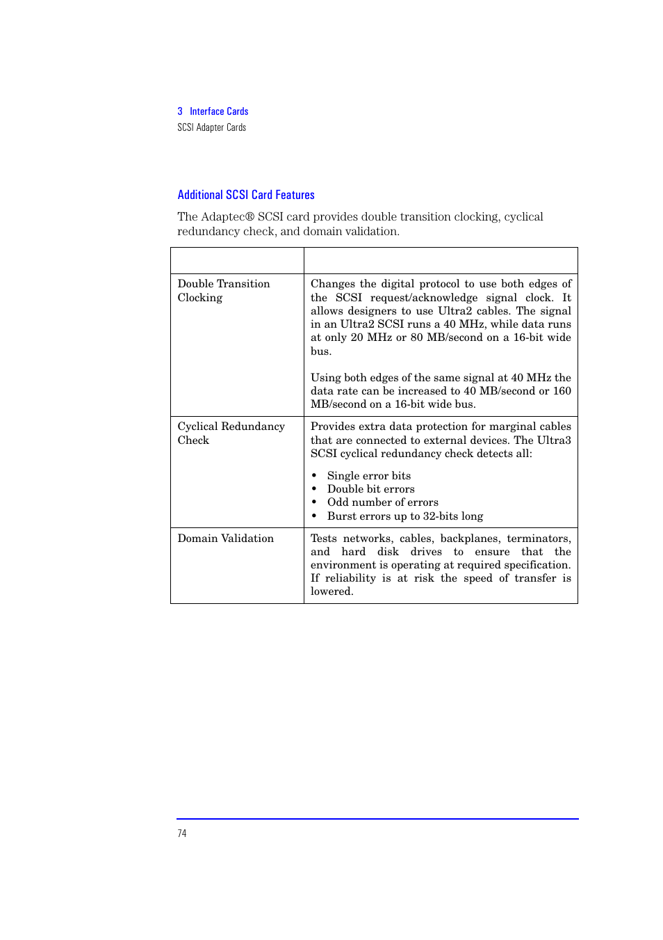 Additional scsi card features | HP XU700 User Manual | Page 74 / 124