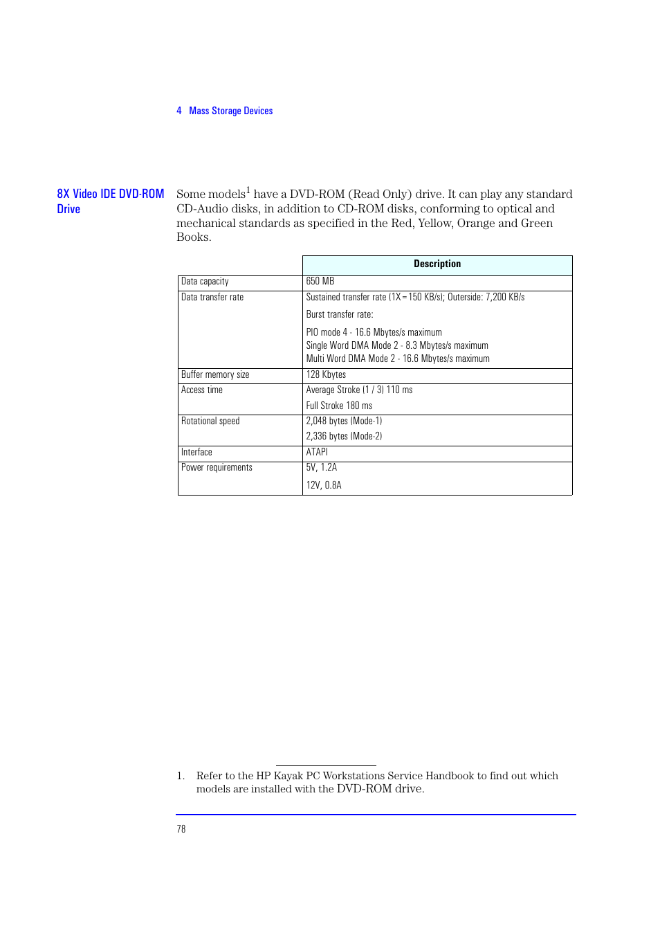 8x video ide dvd-rom drive | HP XU700 User Manual | Page 78 / 124