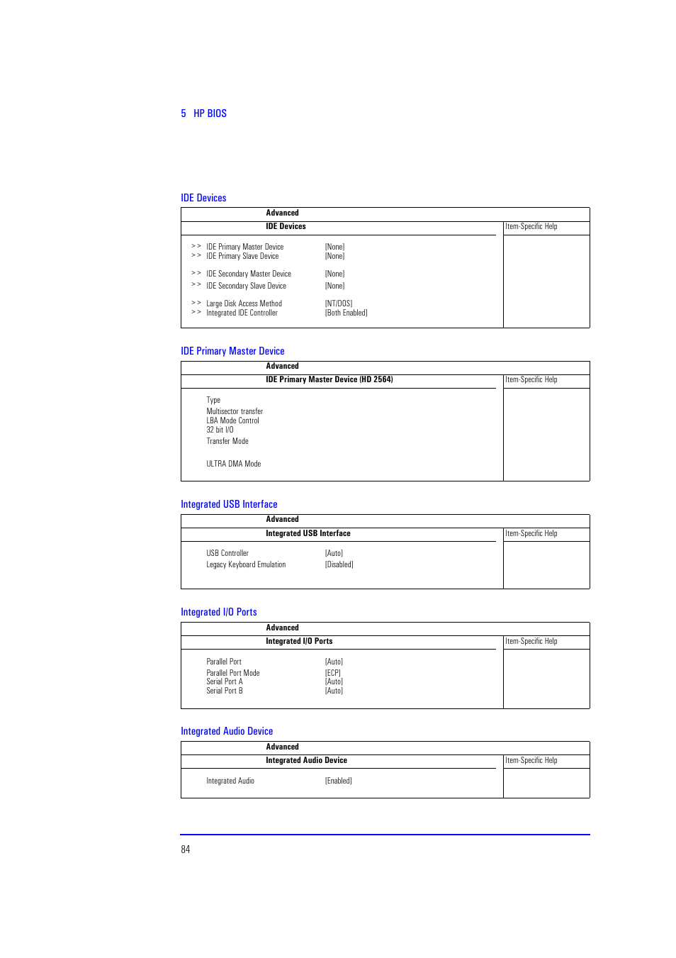 HP XU700 User Manual | Page 84 / 124