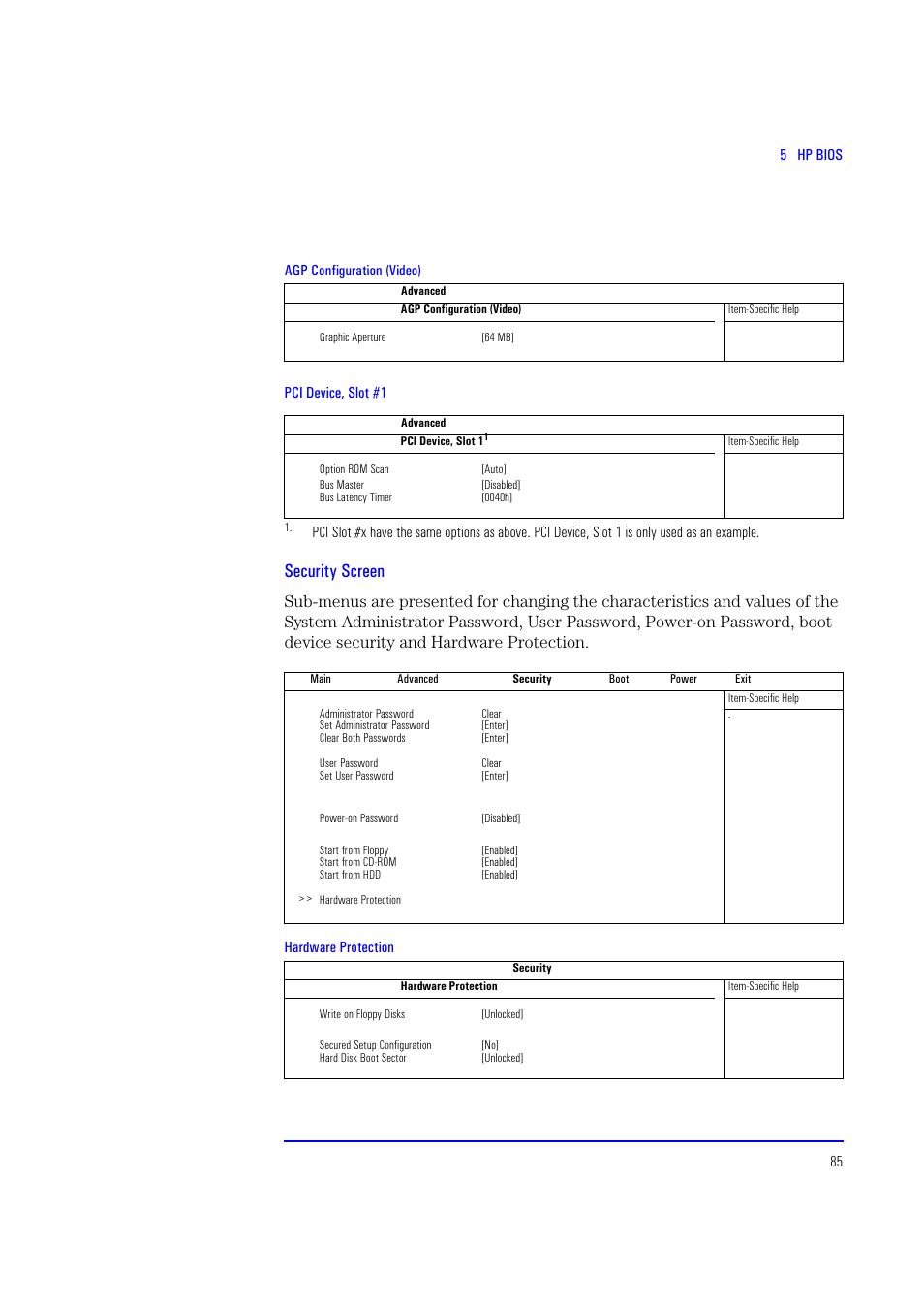 Security screen | HP XU700 User Manual | Page 85 / 124