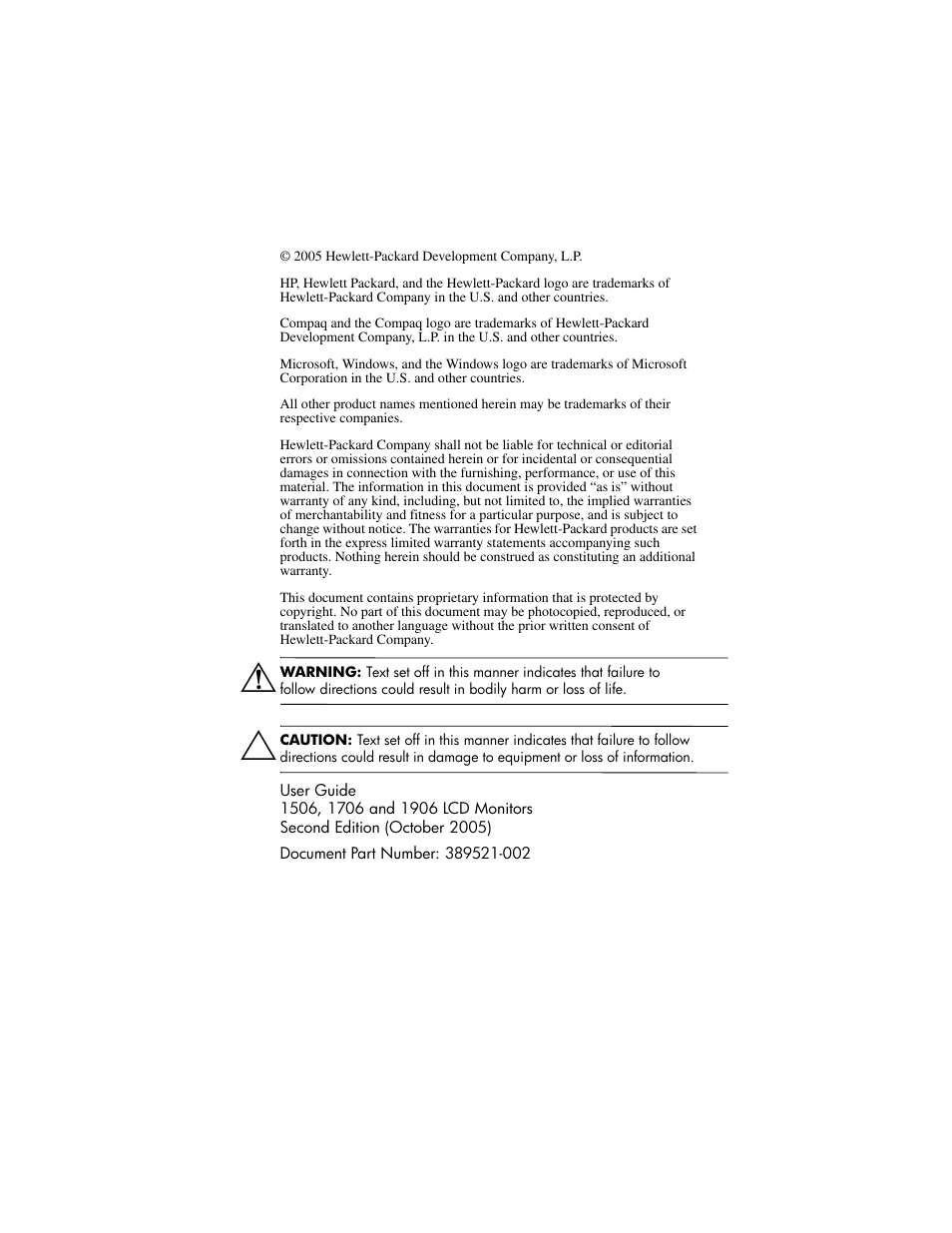 HP 1506 User Manual | Page 2 / 60