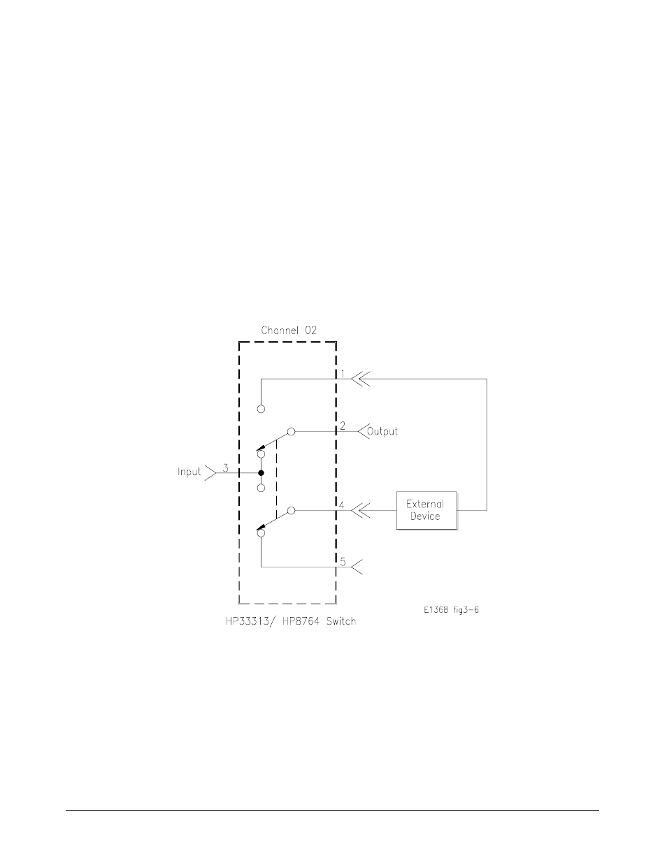 Example: transfer switch using one 5-port switch | HP E1368A User Manual | Page 38 / 88