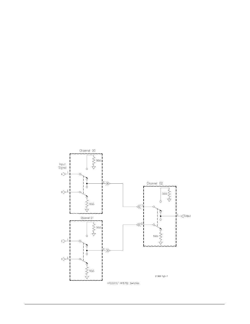 Example: 4 x 1 multiplexer | HP E1368A User Manual | Page 39 / 88