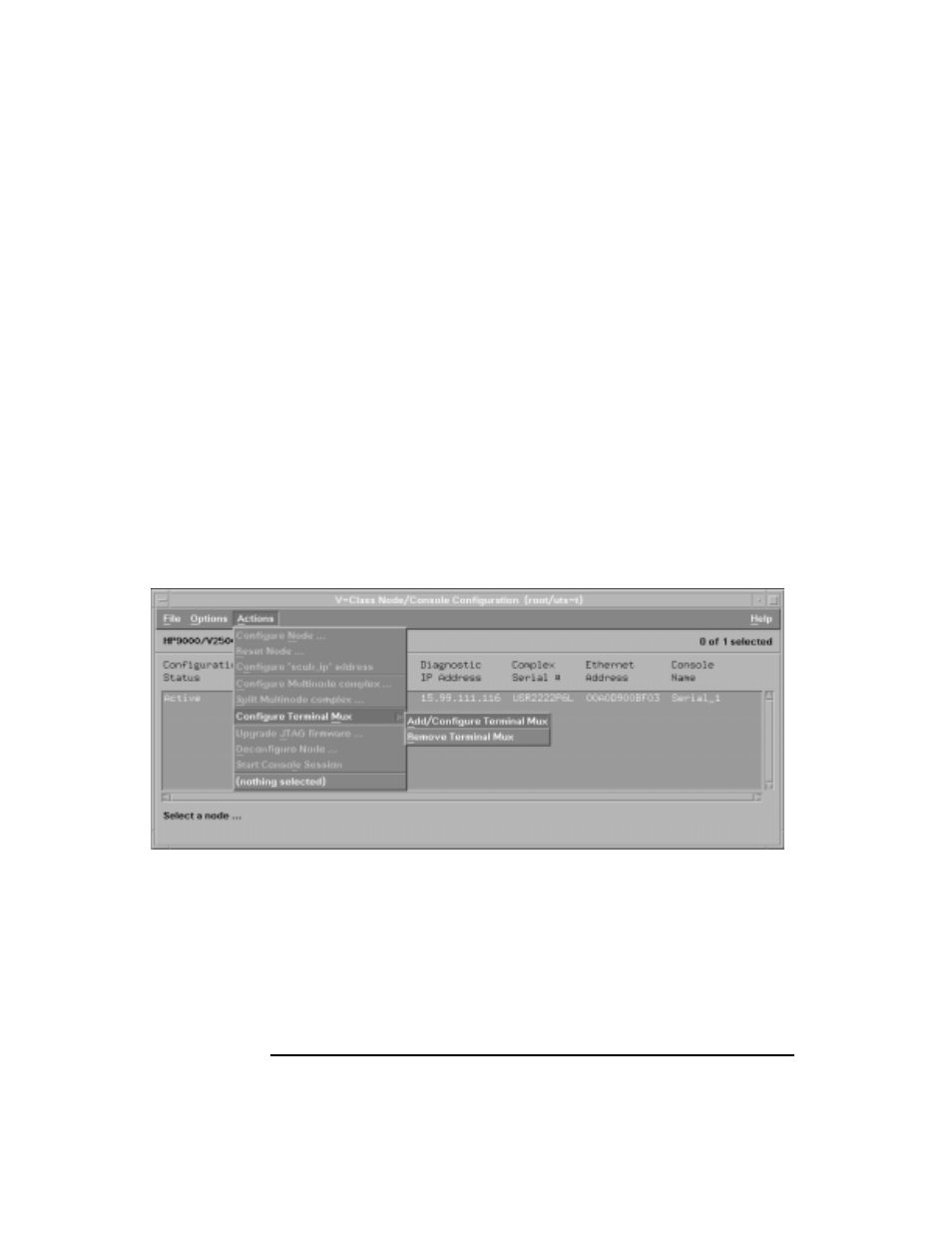 Deconfigure a node, Add/configure the terminal mux, Figure 41 | HP 9000 V2600 SCA User Manual | Page 106 / 206