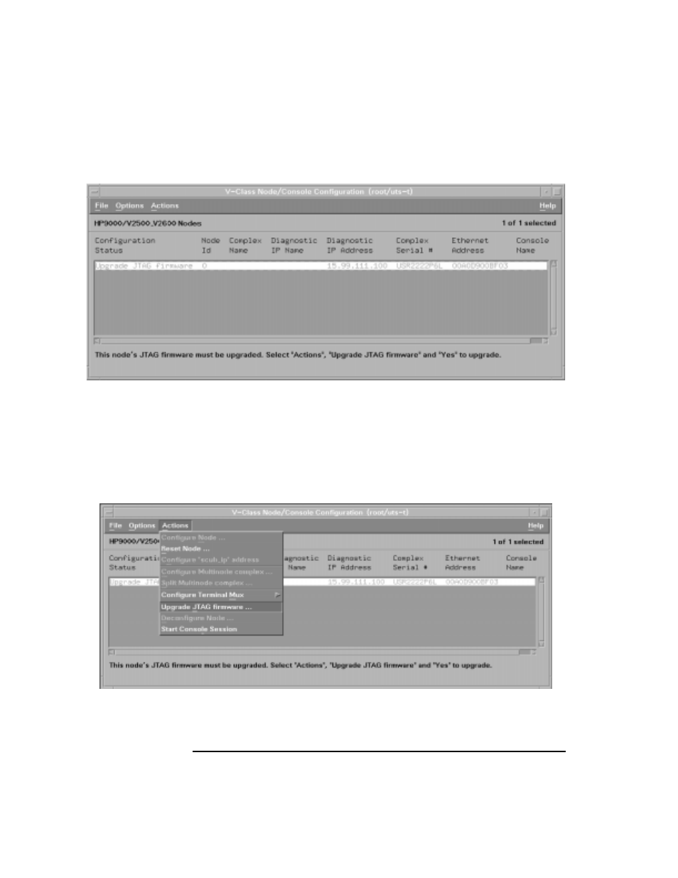 Figure 26 ts_config showing node 0 highlighted | HP 9000 V2600 SCA User Manual | Page 98 / 206