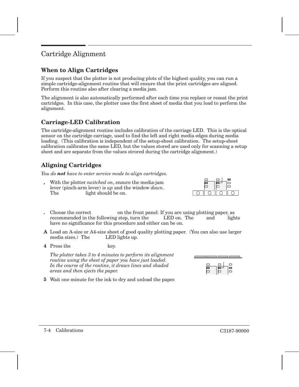 Cartridge alignment | HP 220 User Manual | Page 142 / 246