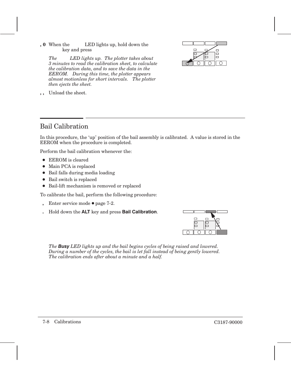 Bail calibration | HP 220 User Manual | Page 146 / 246