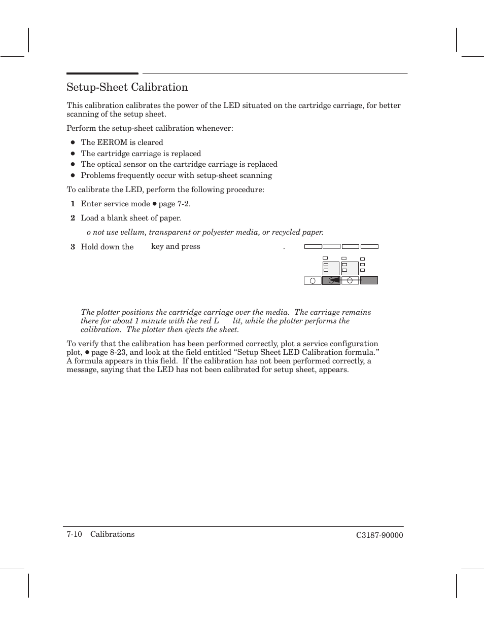 Setupćsheet calibration | HP 220 User Manual | Page 148 / 246