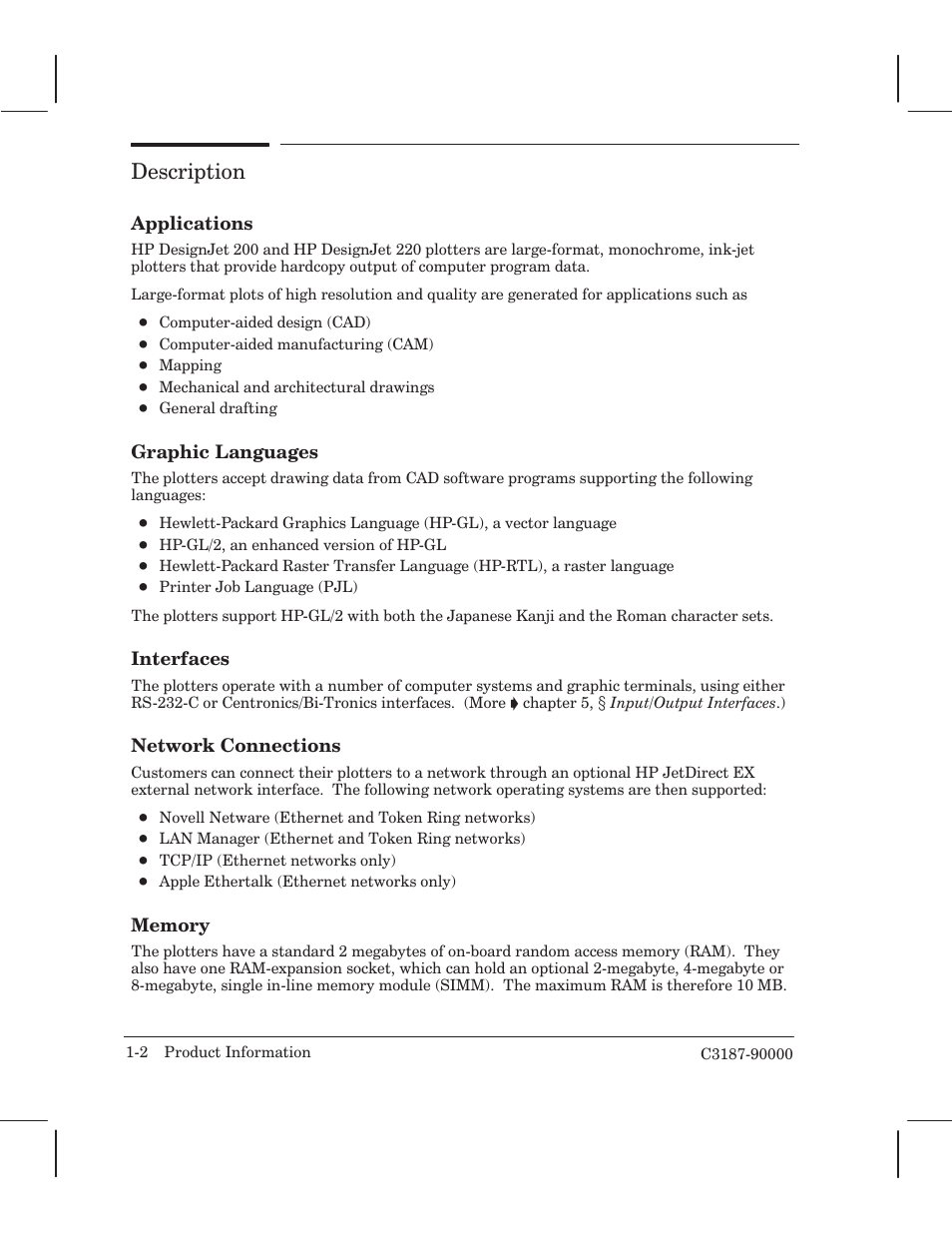 Description | HP 220 User Manual | Page 16 / 246