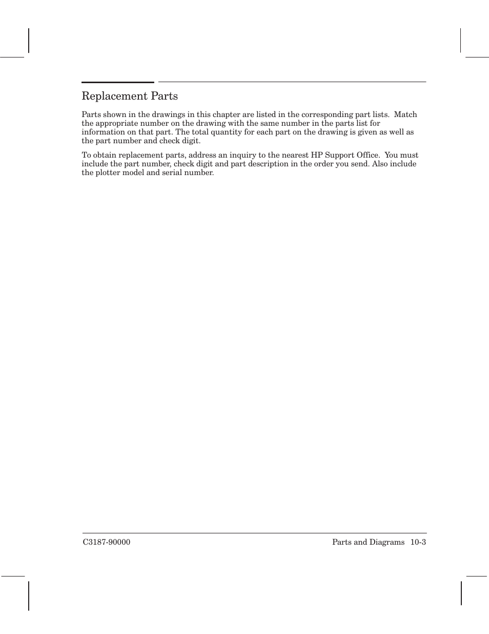 Replacement parts | HP 220 User Manual | Page 195 / 246