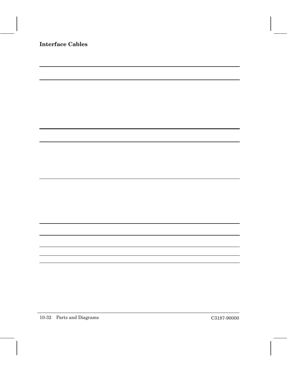 Interface cables | HP 220 User Manual | Page 226 / 246