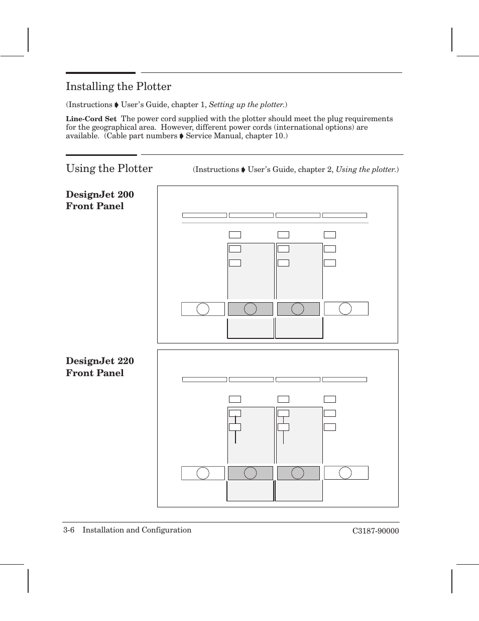 Installing the plotter, Using the plotter | HP 220 User Manual | Page 28 / 246