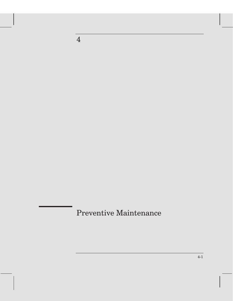 Chapter 4 preventive maintenance, 4preventive maintenance | HP 220 User Manual | Page 31 / 246