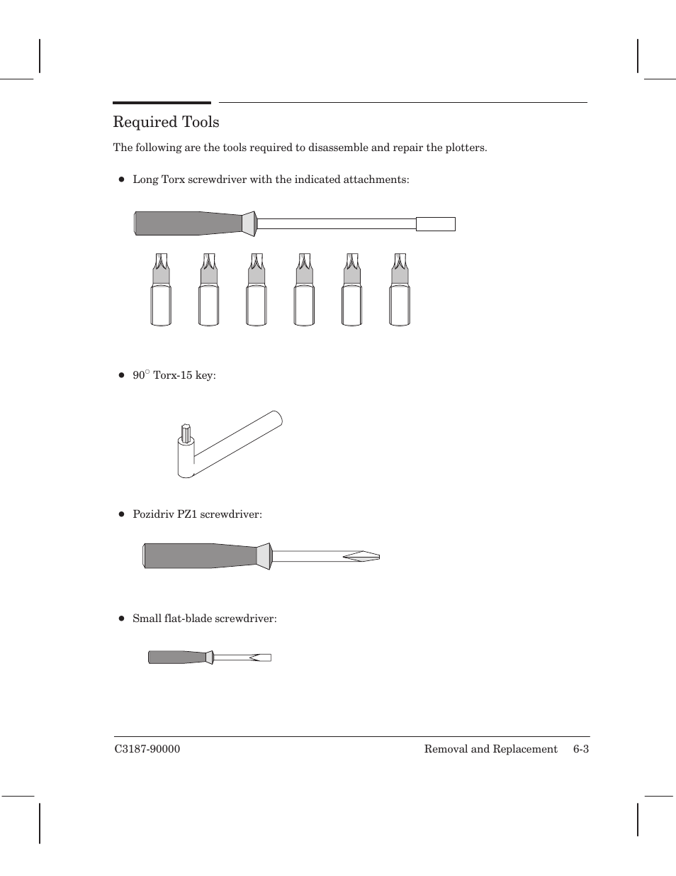 Required tools | HP 220 User Manual | Page 67 / 246