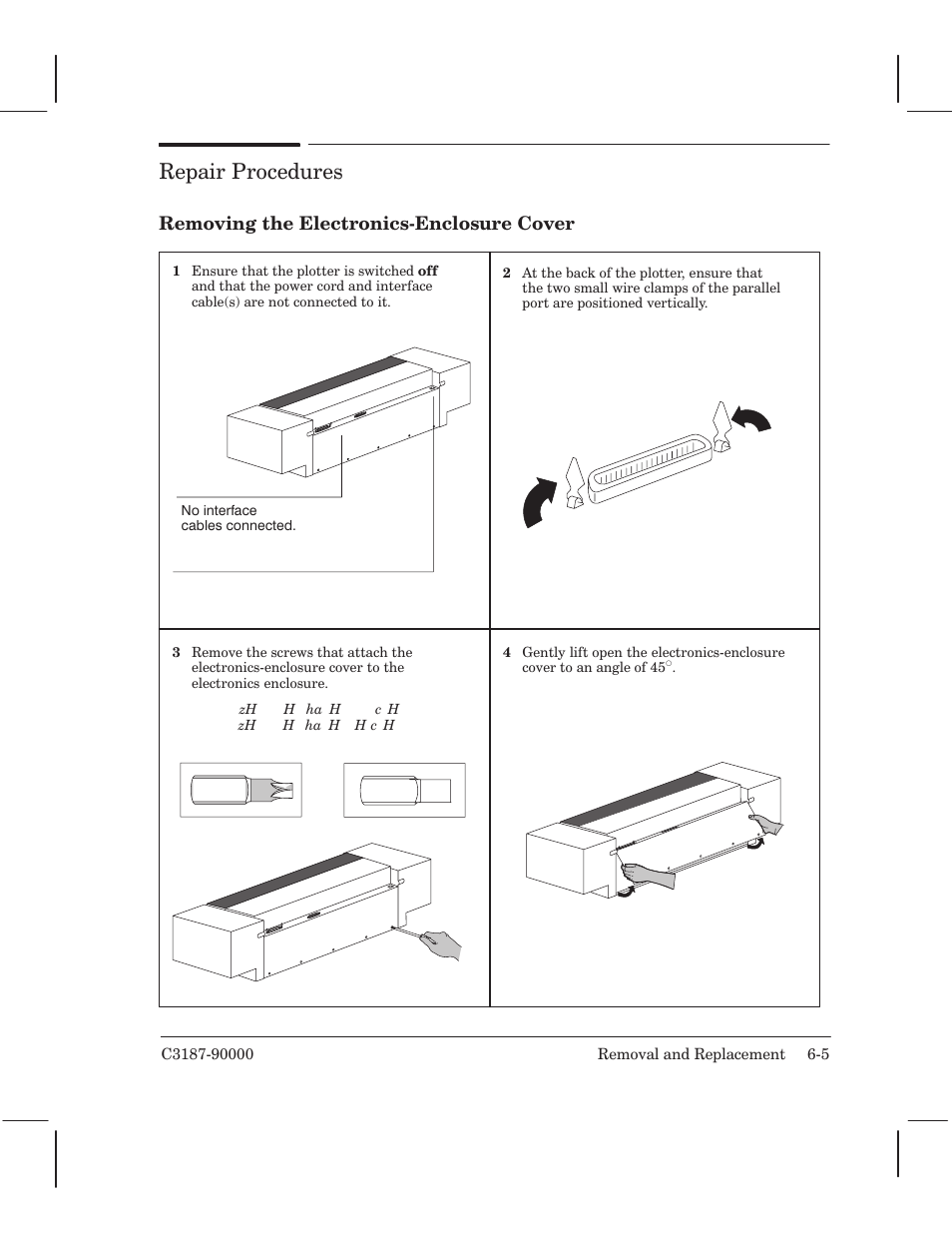 Repair procedures, Removing the electronicsćenclosure cover | HP 220 User Manual | Page 69 / 246