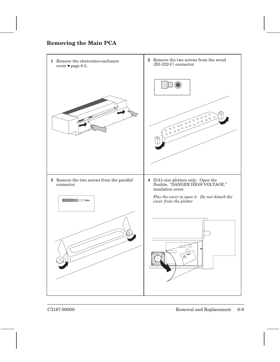 Removing the main pca | HP 220 User Manual | Page 73 / 246