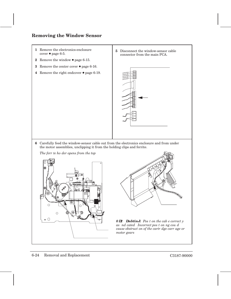 Removing the window sensor | HP 220 User Manual | Page 88 / 246