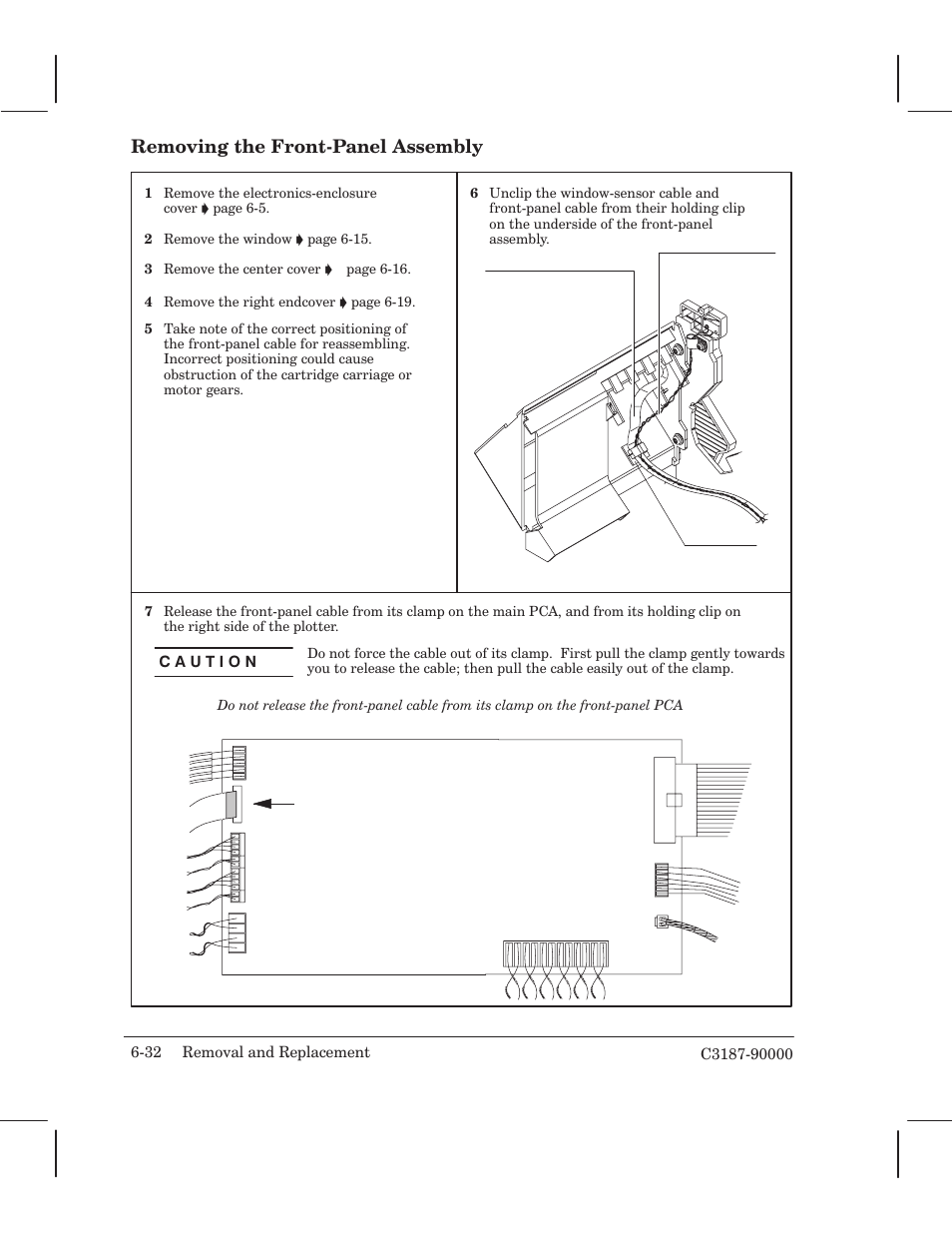 Removing the frontćpanel assembly | HP 220 User Manual | Page 96 / 246