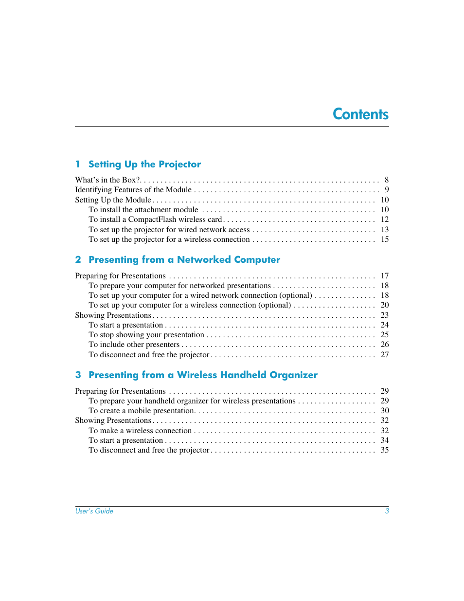 HP L1619A User Manual | Page 3 / 72