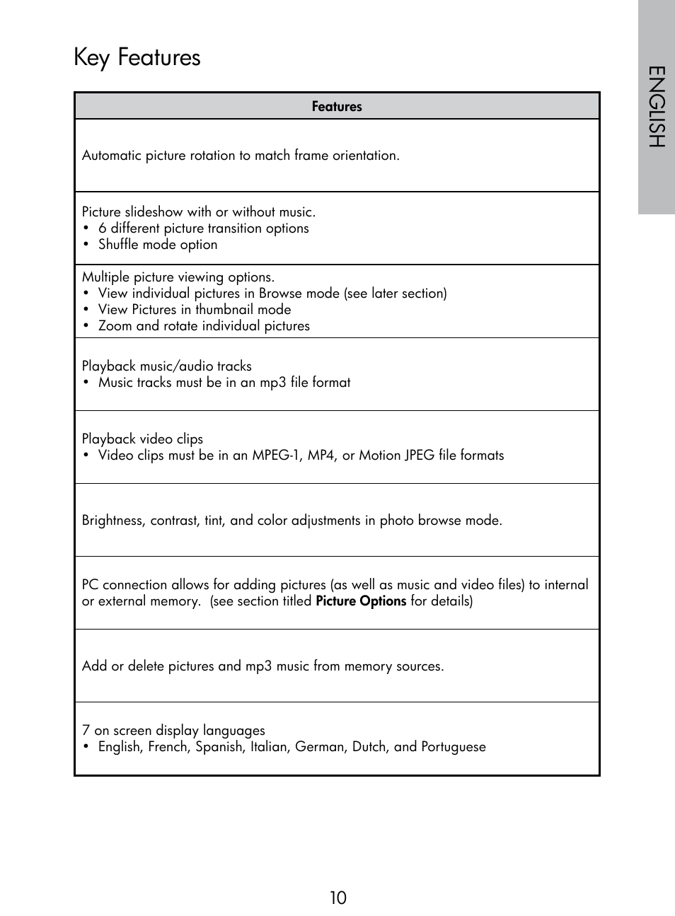 Key features, English | HP DF770 User Manual | Page 11 / 356