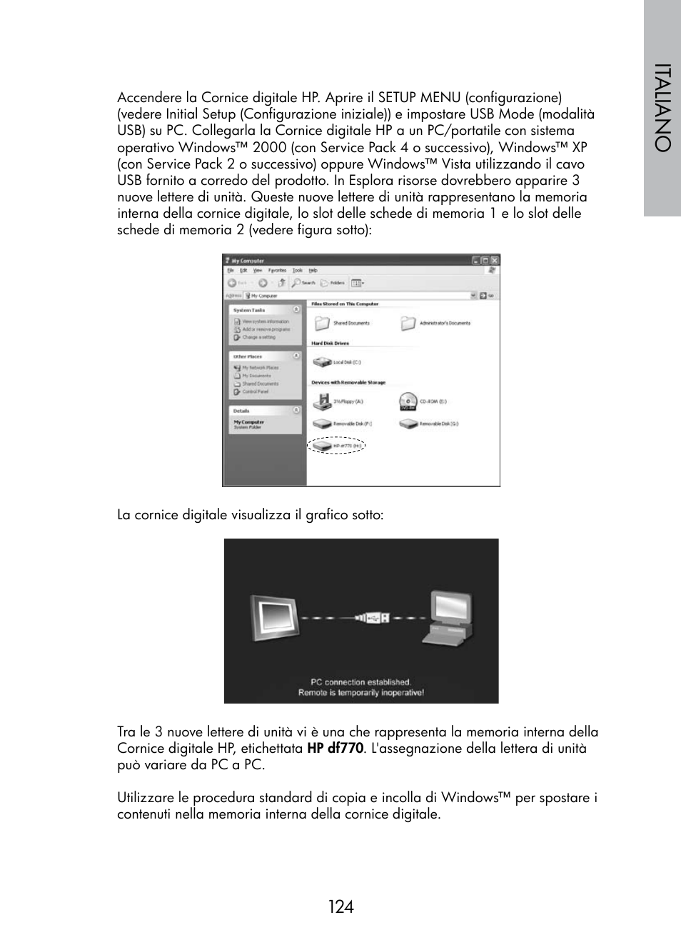 Italiano | HP DF770 User Manual | Page 125 / 356