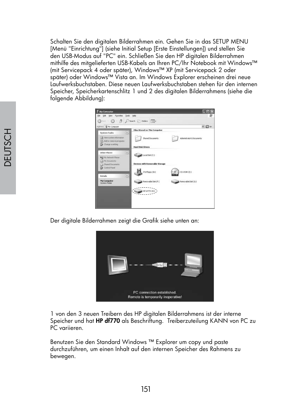 Deutsch | HP DF770 User Manual | Page 152 / 356