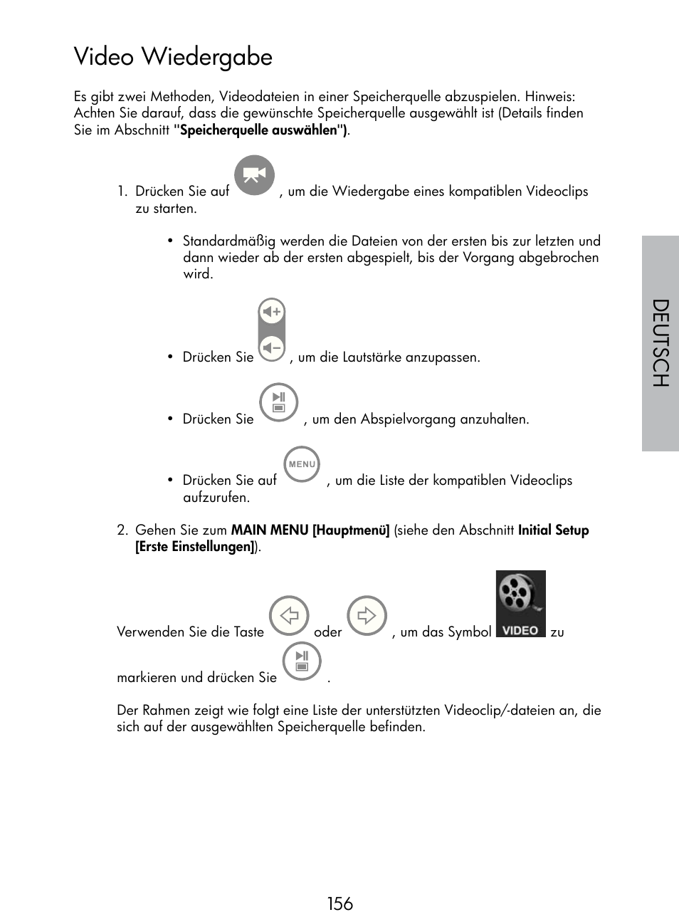 Video wiedergabe, Deutsch | HP DF770 User Manual | Page 157 / 356