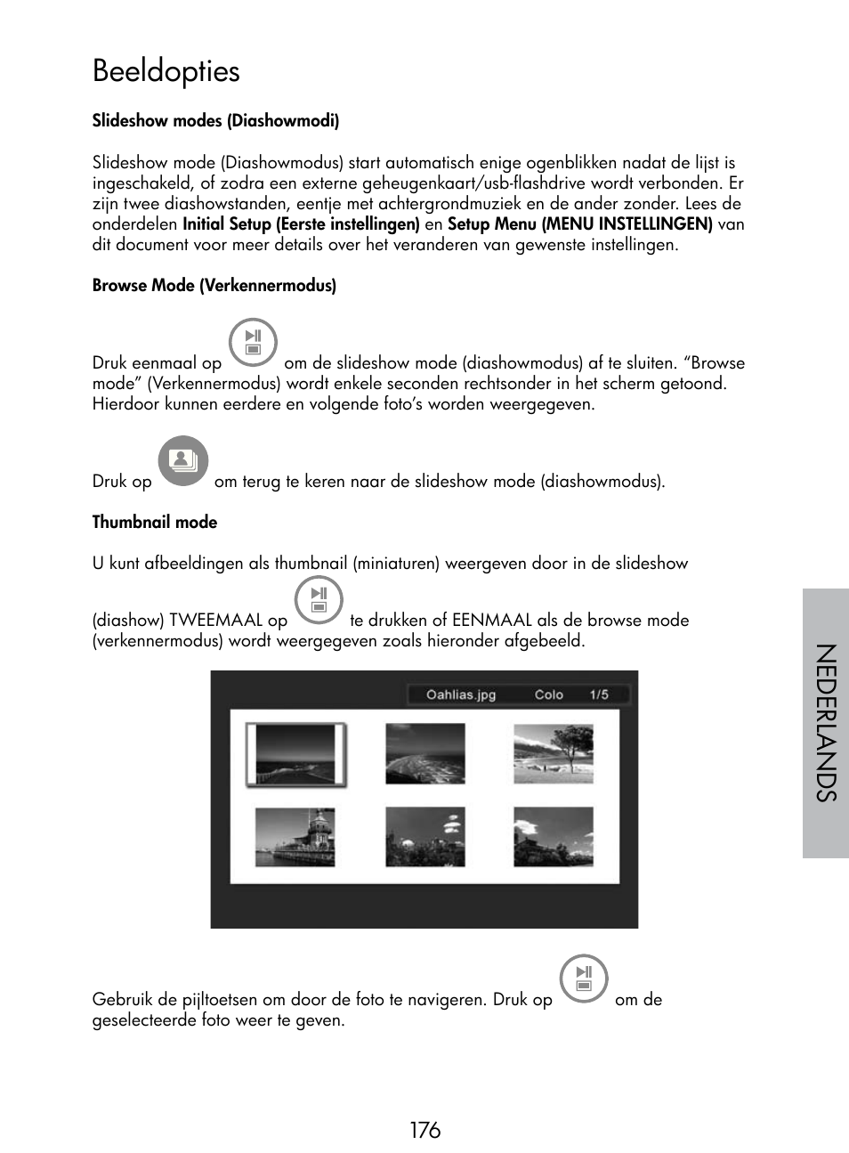 Beeldopties, Nede rlan d s | HP DF770 User Manual | Page 177 / 356