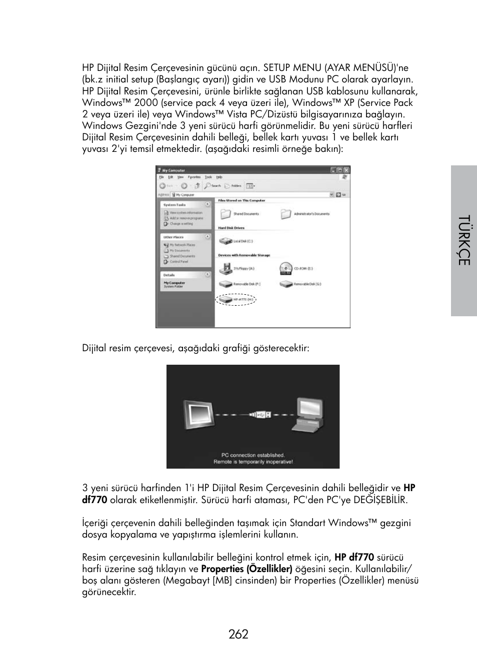 Türkç e | HP DF770 User Manual | Page 263 / 356