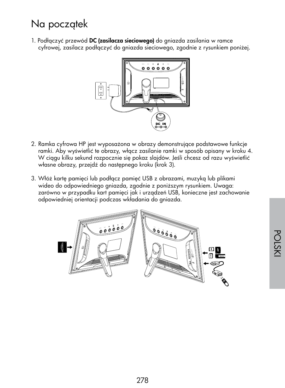 Na początek, Polski, Po we r mu te me nu | HP DF770 User Manual | Page 279 / 356