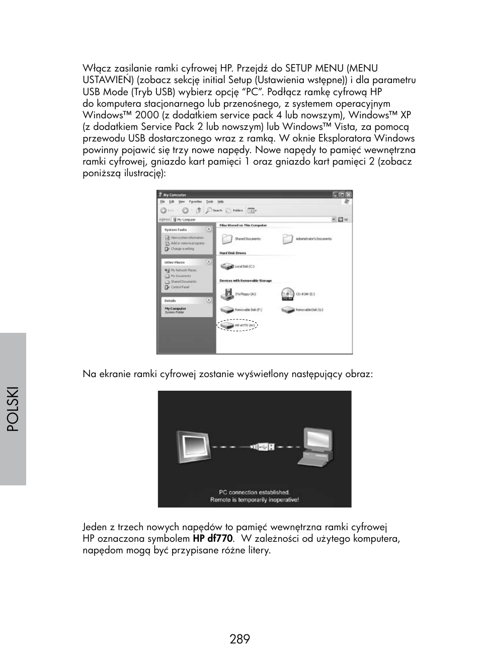 Polski | HP DF770 User Manual | Page 290 / 356