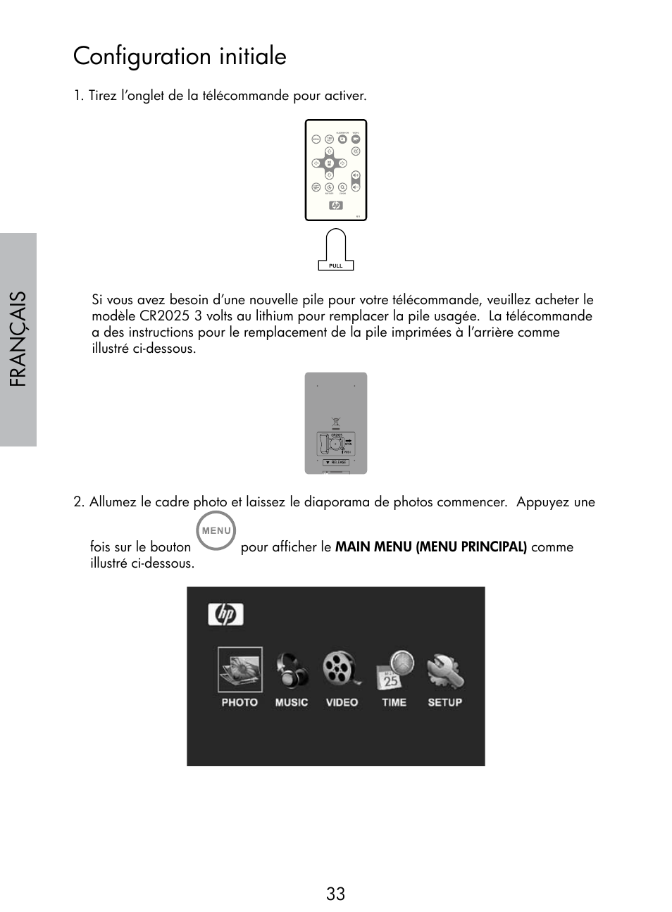 Configuration initiale, Français | HP DF770 User Manual | Page 34 / 356