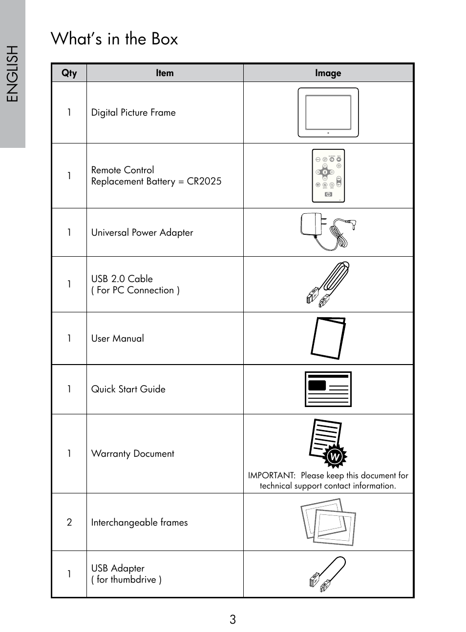 What’s in the box, English | HP DF770 User Manual | Page 4 / 356