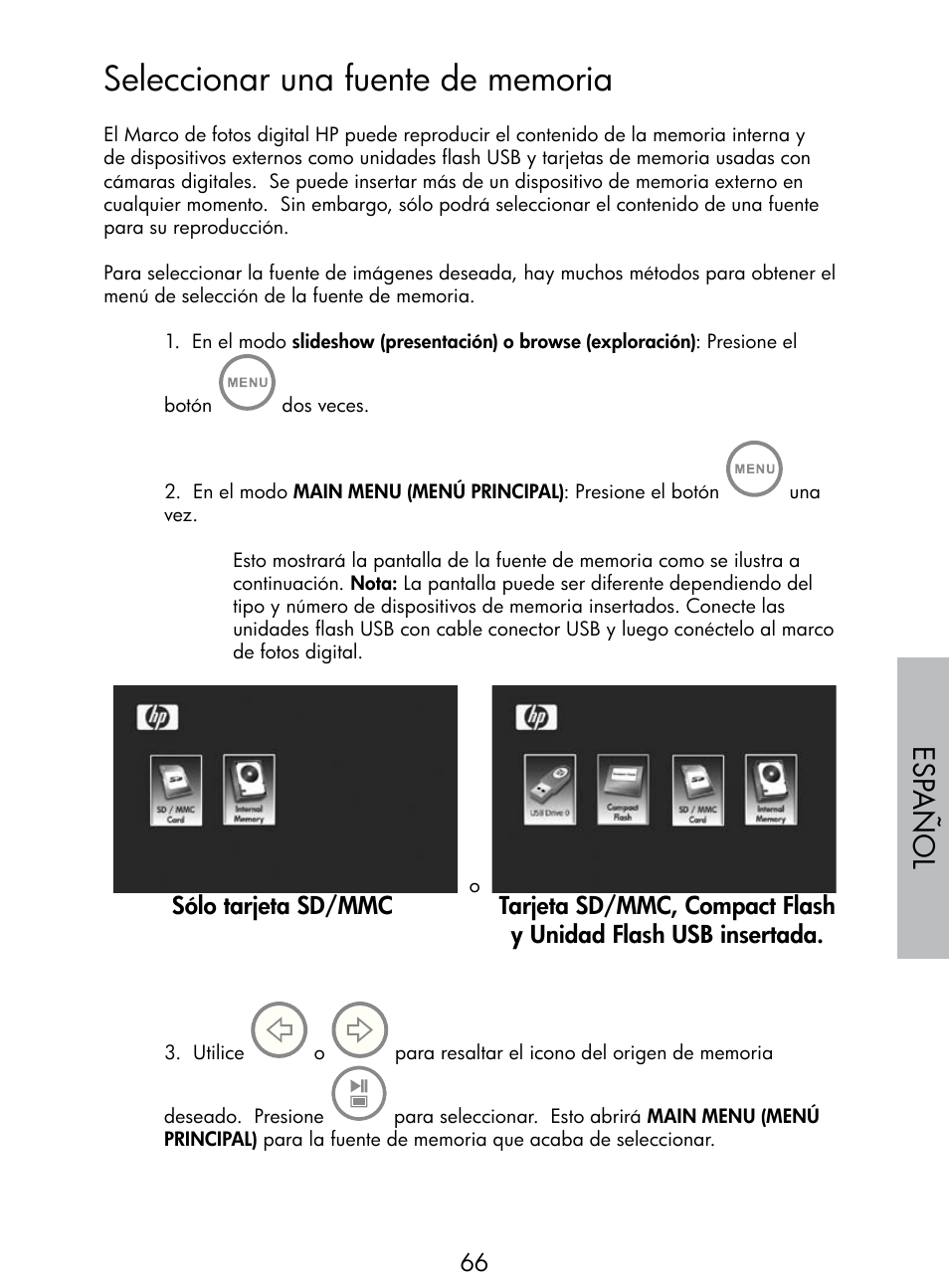 Esp añol | HP DF770 User Manual | Page 67 / 356