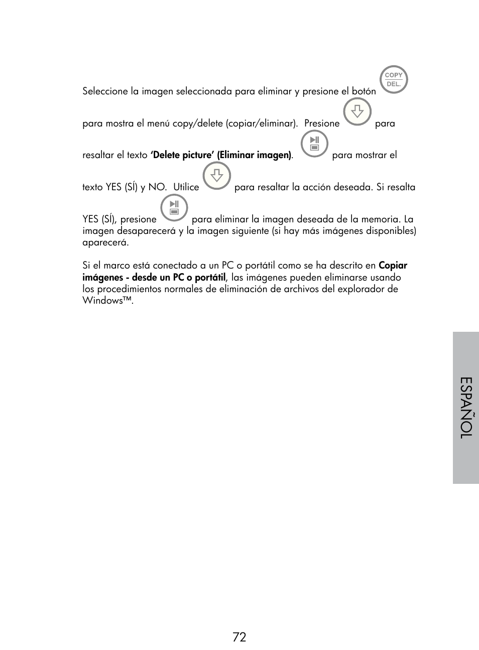 Esp añol | HP DF770 User Manual | Page 73 / 356