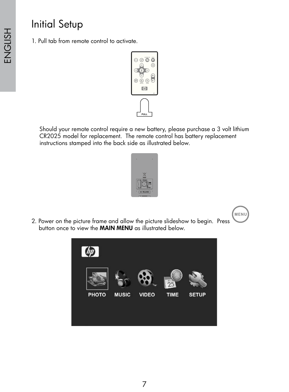 Initial setup, English | HP DF770 User Manual | Page 8 / 356