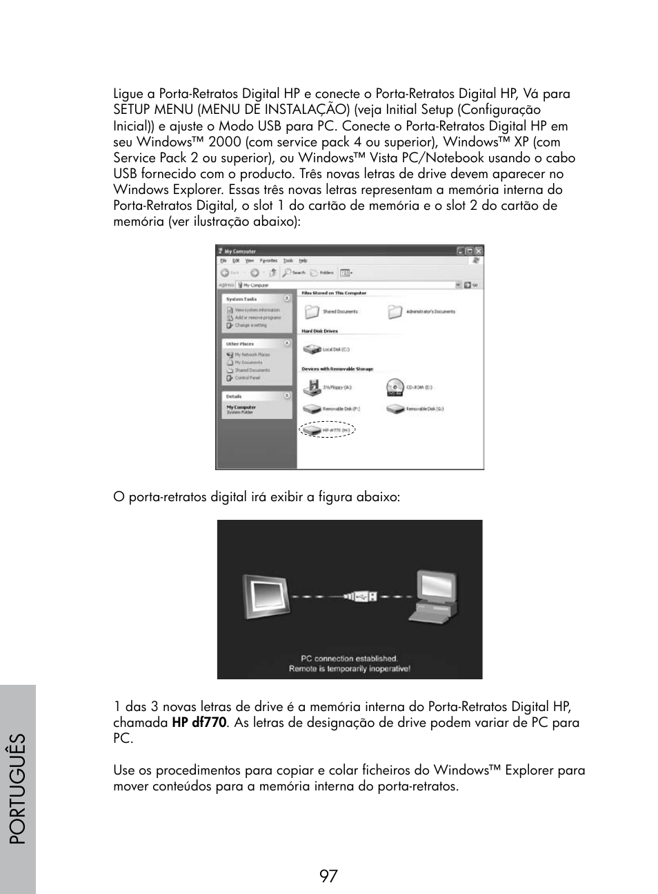 Por tuguês | HP DF770 User Manual | Page 98 / 356