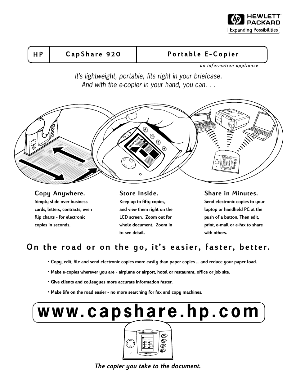 HP CapShare 920 User Manual | 2 pages