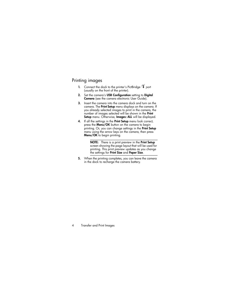 Printing images | HP YTH 2242 T User Manual | Page 6 / 6
