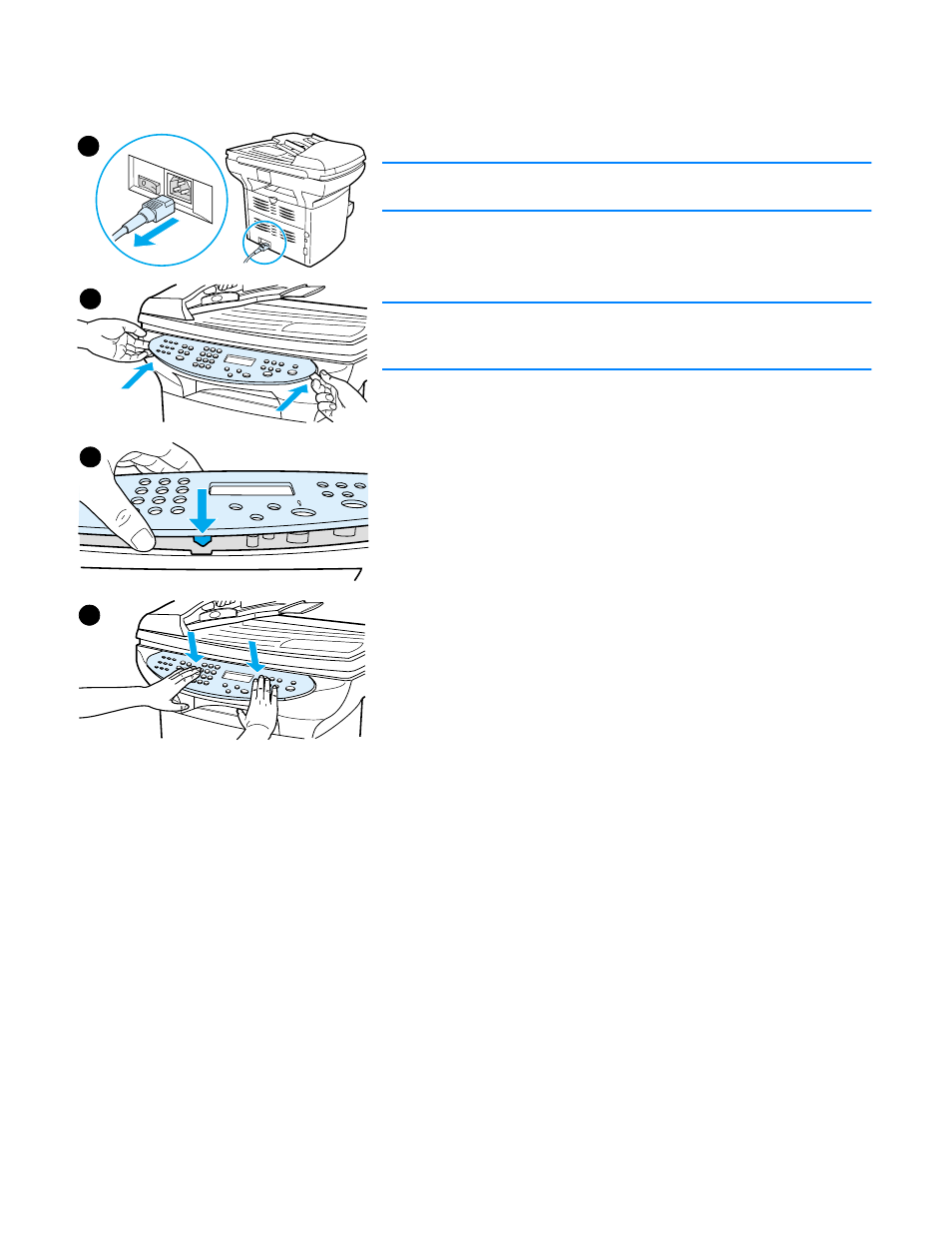 Removing and replacing the control panel bezel | HP 3300mfp User Manual | Page 137 / 259