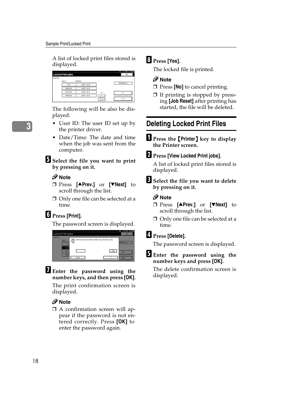 Deleting locked print files | HP 2045 User Manual | Page 24 / 76