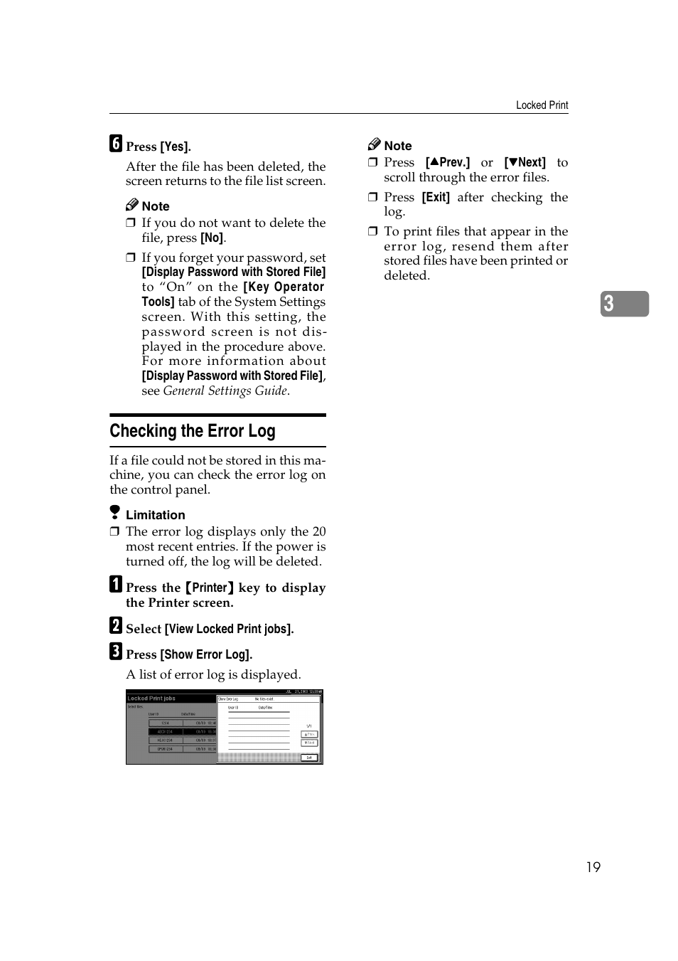 Checking the error log | HP 2045 User Manual | Page 25 / 76