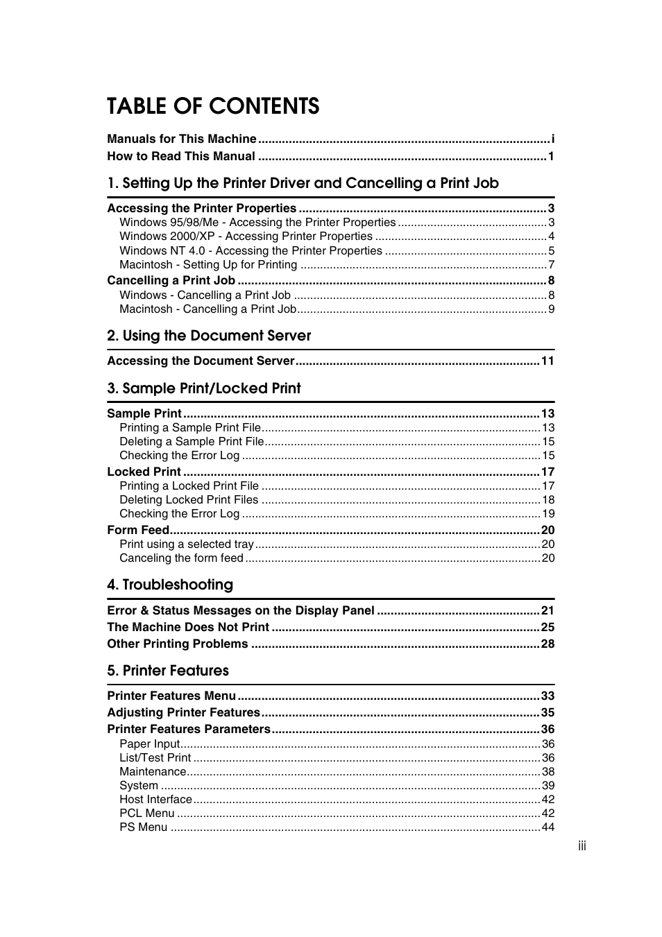 HP 2045 User Manual | Page 5 / 76