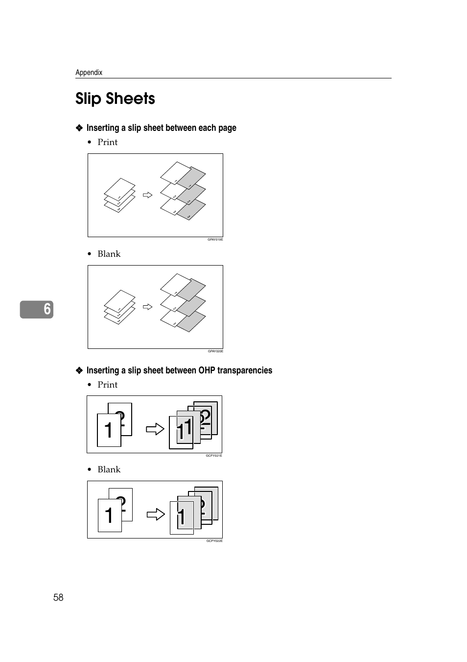 Slip sheets | HP 2045 User Manual | Page 64 / 76