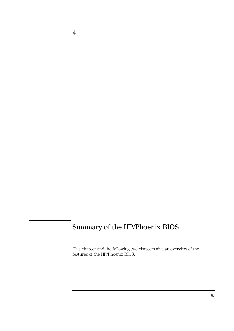 4summary of the hp/phoenix bios | HP Vectra VL 5/xxx Series 5 User Manual | Page 63 / 90