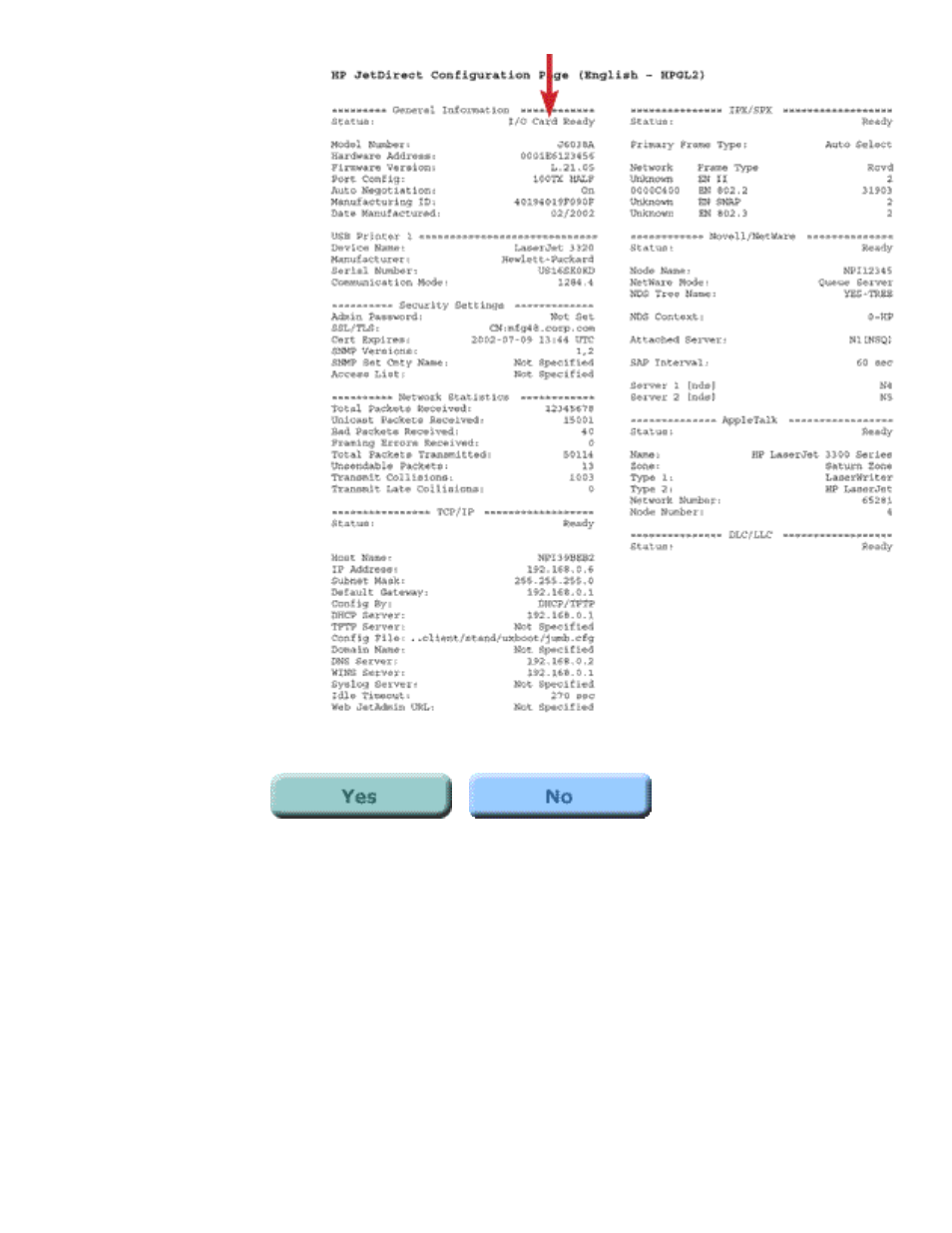 Does the page indicate “i/o card ready | HP 310X User Manual | Page 163 / 202