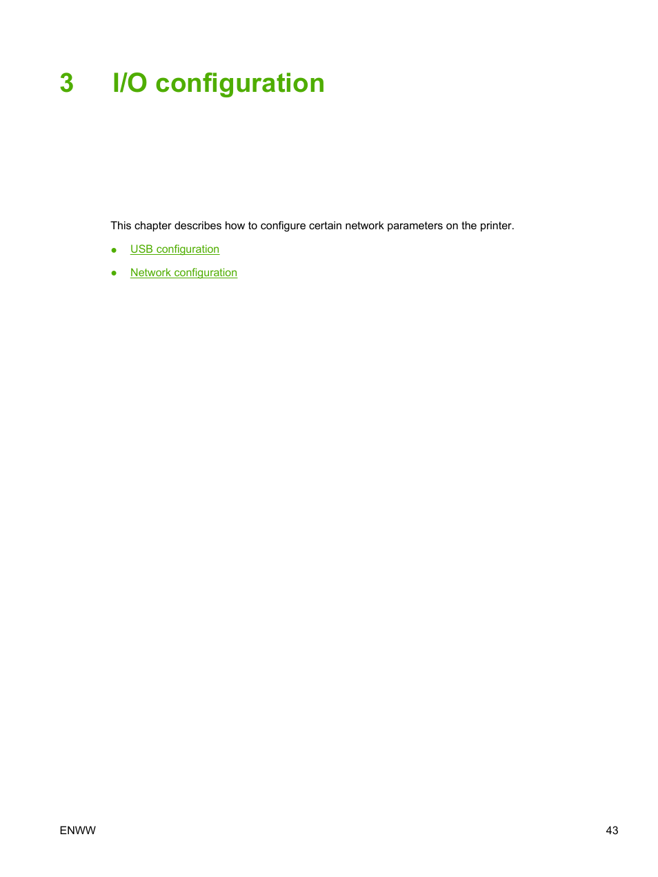 I/o configuration, 3 i/o configuration, 3i/o configuration | HP 3800 User Manual | Page 57 / 226