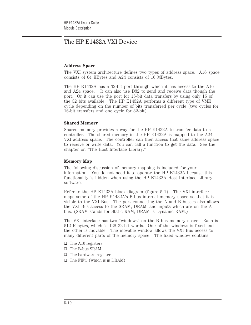 The hp e1432a vxi device | HP VXI E1432A User Manual | Page 115 / 222