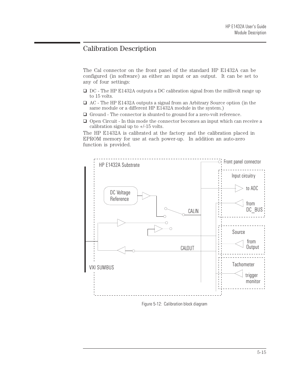 Calibration description | HP VXI E1432A User Manual | Page 120 / 222