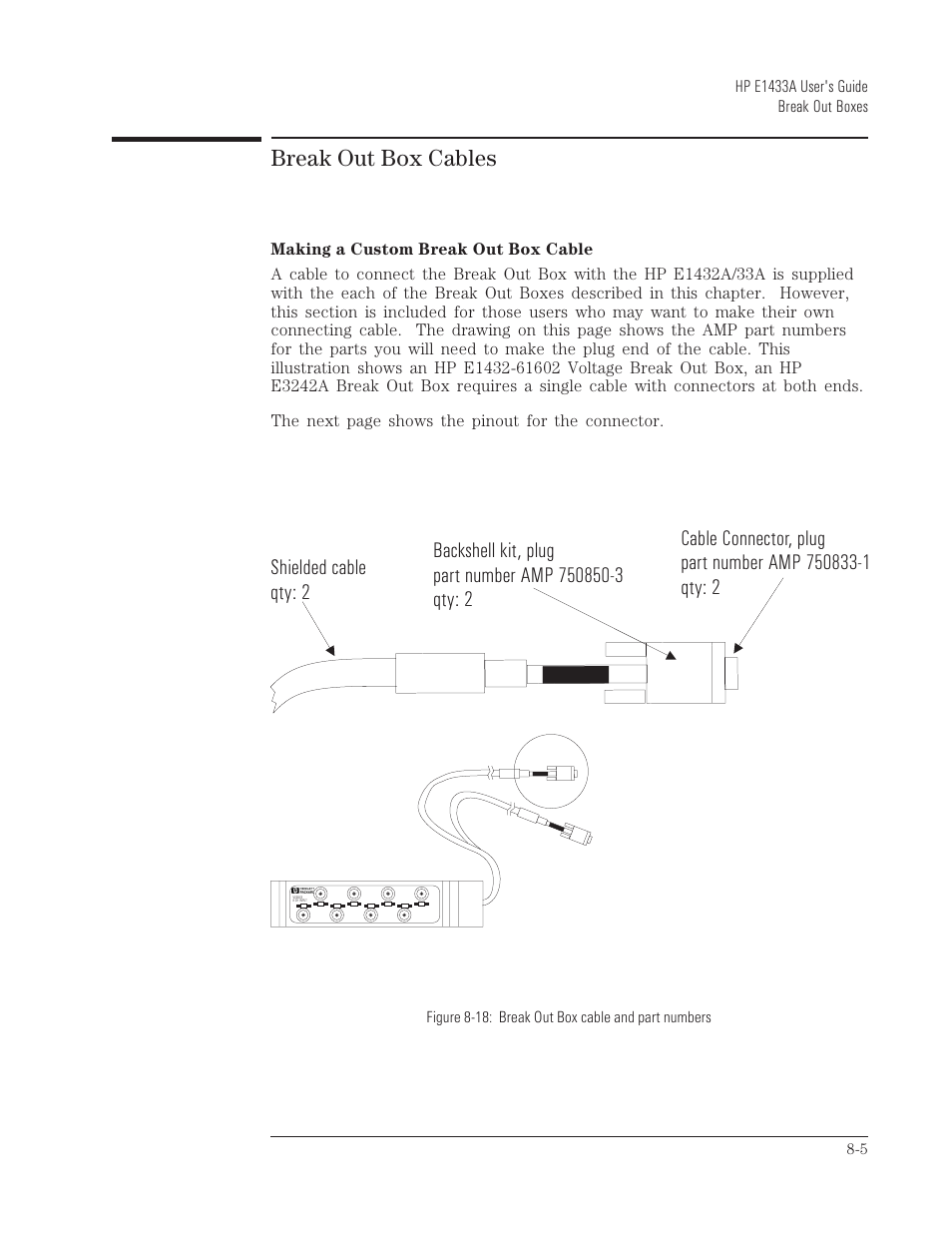 Break out box cables | HP VXI E1432A User Manual | Page 138 / 222